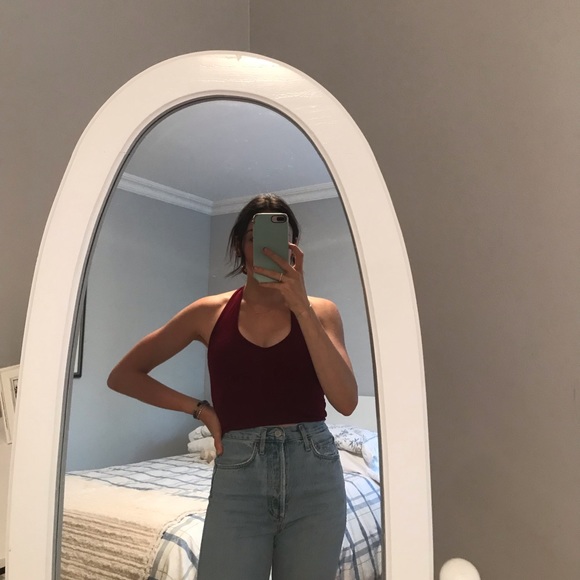 Burgundy Halter Top from Brandy Melville - Picture 4 of 7